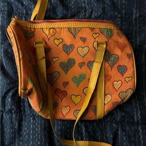 Colorful Heart Patterned Women's Bag